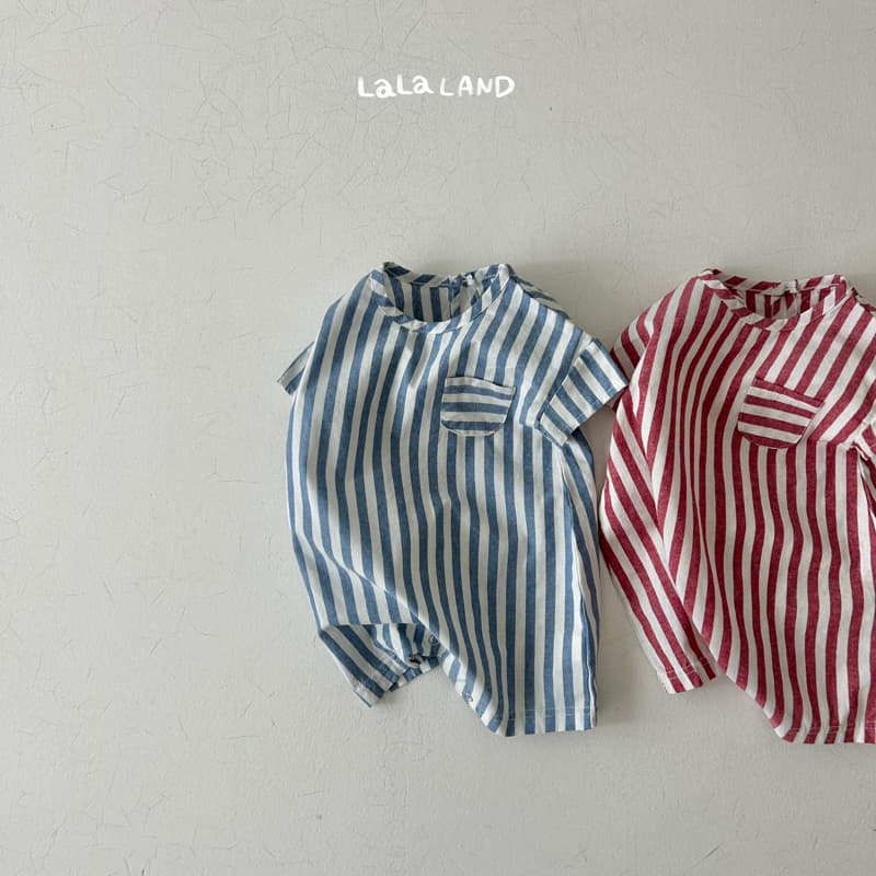 Lalaland - Korean Baby Fashion - #babygirlfashion - Bebe Stripes Shorts Bodysuit - 2