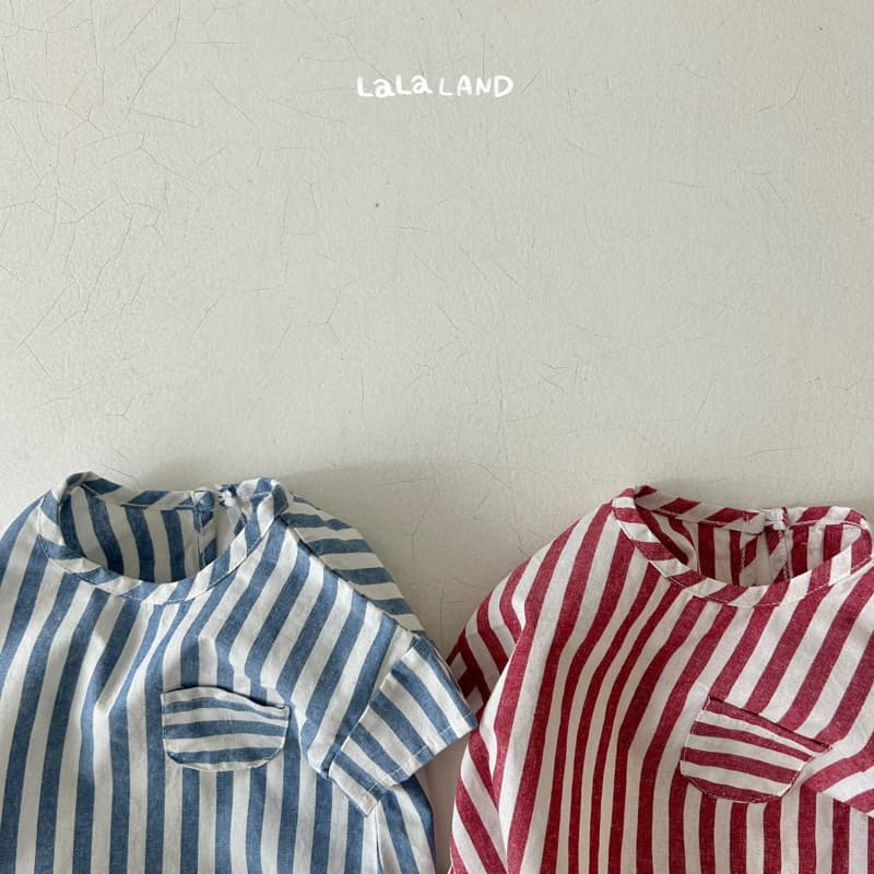 Lalaland - Korean Baby Fashion - #babylifestyle - Bebe Stripes Shorts Bodysuit - 3