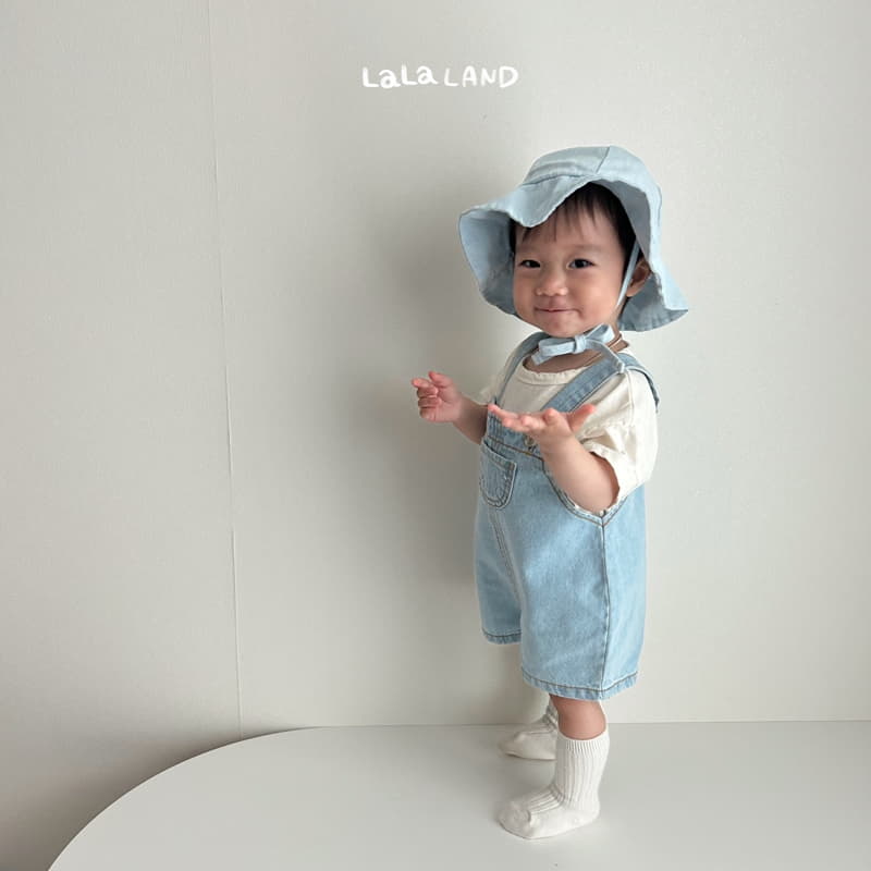 Lalaland - Korean Baby Fashion - #babyootd - Bebe Summer Dneim Dungarees - 7