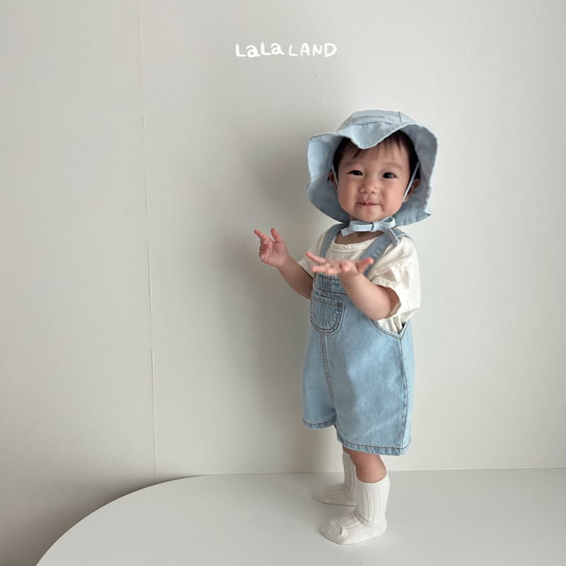 Lalaland - Korean Baby Fashion - #babyoutfit - Bebe Summer Dneim Dungarees - 8