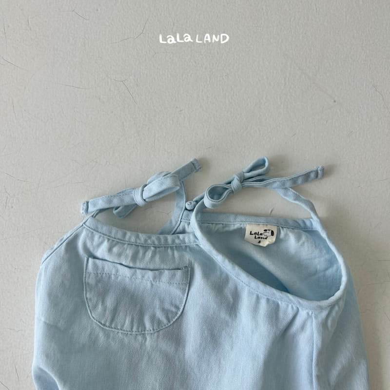 Lalaland - Korean Baby Fashion - #babyoutfit - Bebe Hazzi Denim String Bodysuit - 8