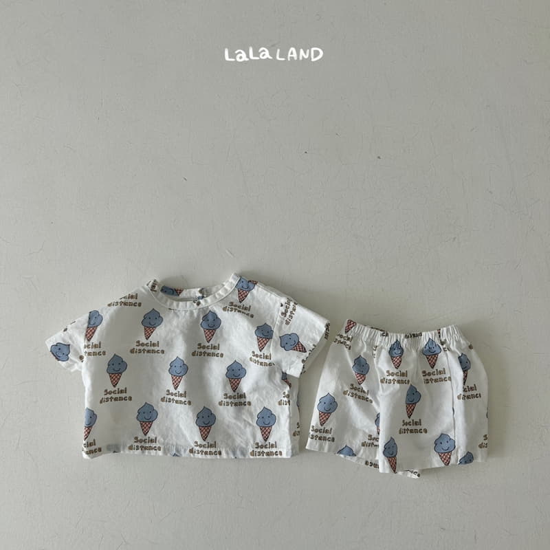 Lalaland - Korean Baby Fashion - #babyootd - Bebe Lala Corn Top Bottom Set - 4