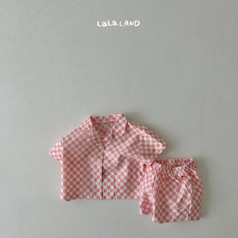 Lalaland - Korean Baby Fashion - #babyoutfit - Bebe Puzzle Shirt Set