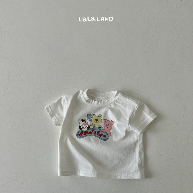 Lalaland - Korean Baby Fashion - #onlinebabyboutique - Bebe Bears Pom Tee - 2