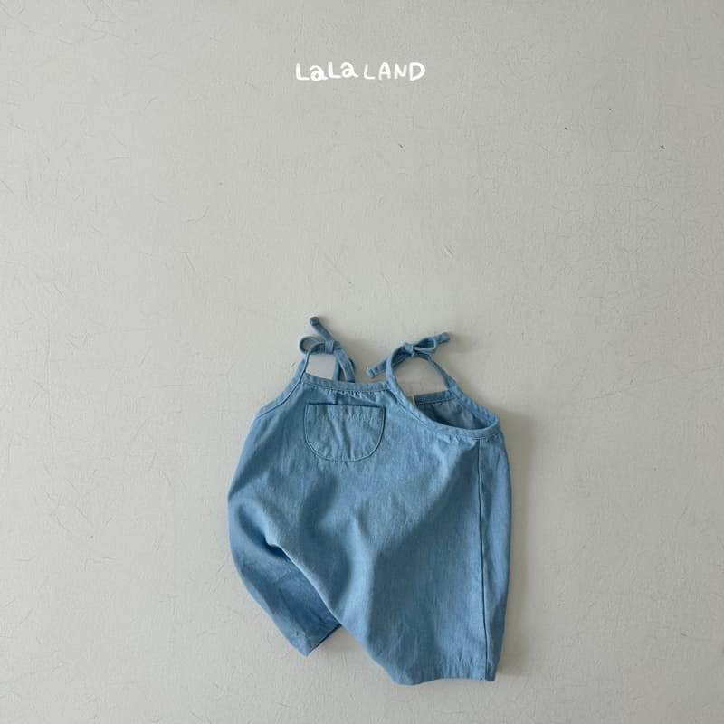 Lalaland - Korean Baby Fashion - #onlinebabyboutique - Bebe Hazzi Denim String Bodysuit - 10