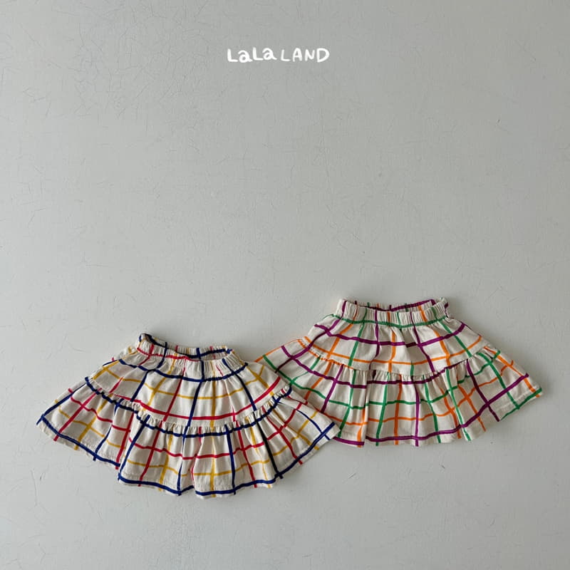 Lalaland - Korean Children Fashion - #childrensboutique - Topic Check Skirt