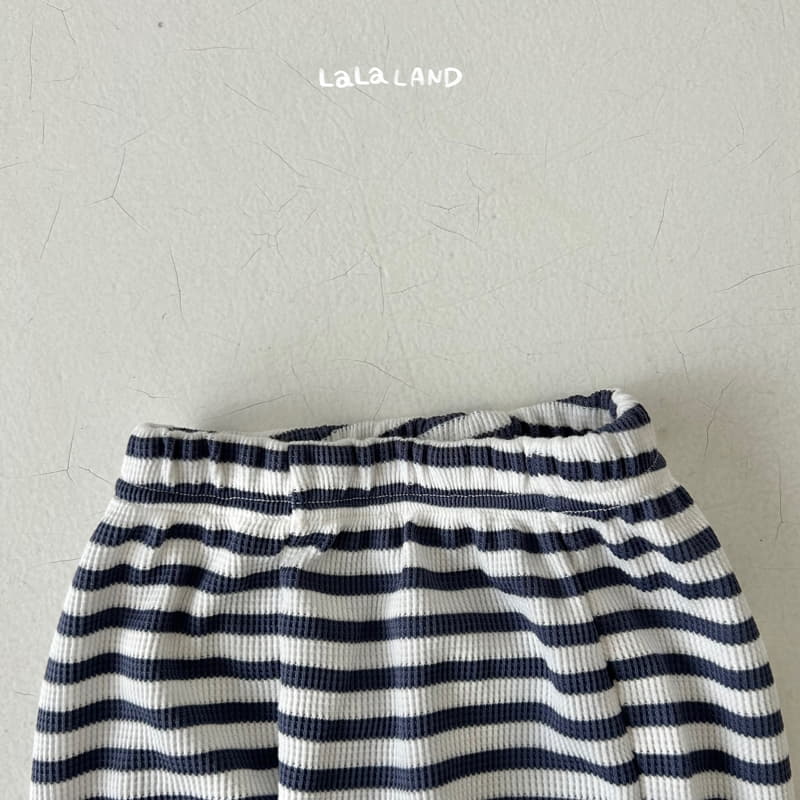 Lalaland - Korean Children Fashion - #childrensboutique - Waffle Stripes Pants - 7