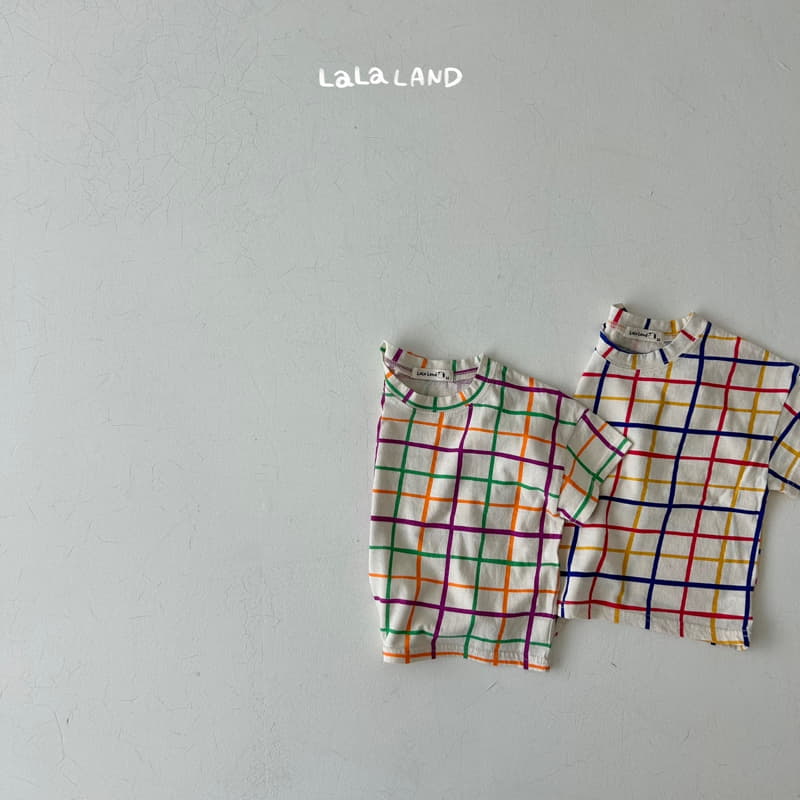 Lalaland - Korean Children Fashion - #designkidswear - Topic Check Tee - 3