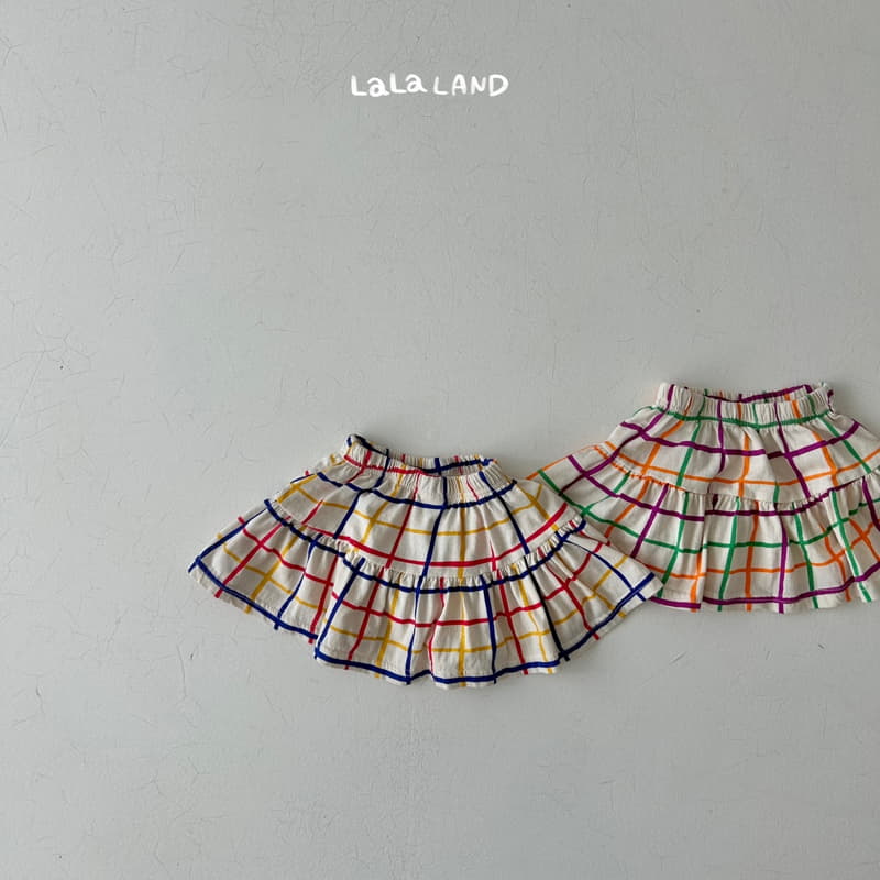 Lalaland - Korean Children Fashion - #designkidswear - Topic Check Skirt - 2