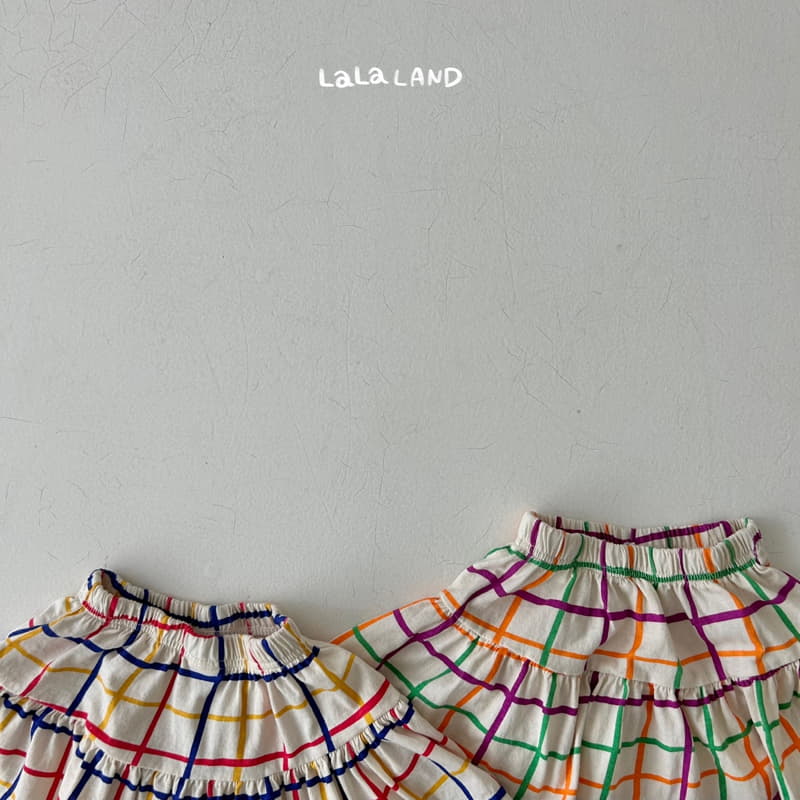 Lalaland - Korean Children Fashion - #discoveringself - Topic Check Skirt - 3