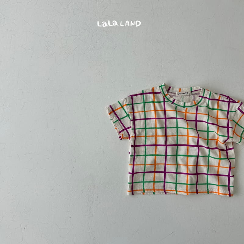 Lalaland - Korean Children Fashion - #fashionkids - Topic Check Tee - 5