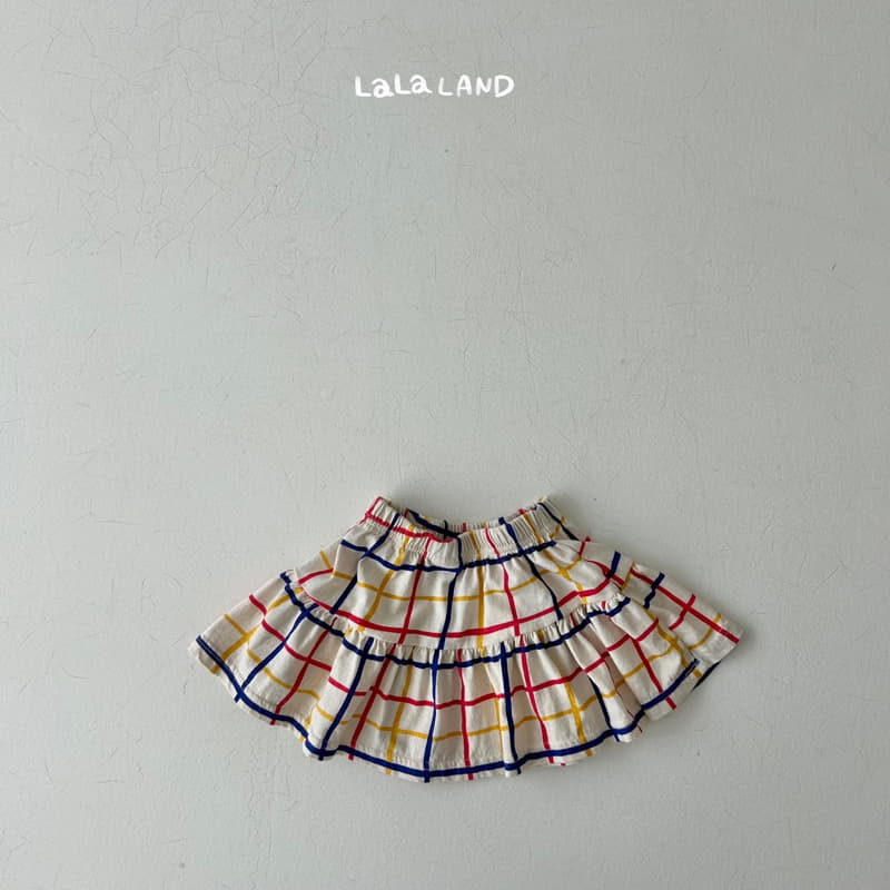 Lalaland - Korean Children Fashion - #discoveringself - Topic Check Skirt - 4