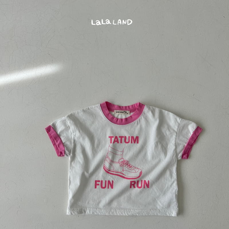 Lalaland - Korean Children Fashion - #kidsshorts - Running Color Tee - 9