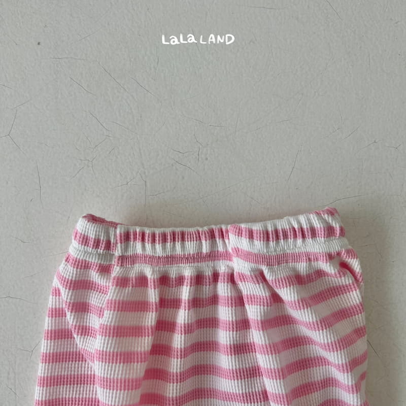 Lalaland - Korean Children Fashion - #kidsstore - Waffle Stripes Pants - 12