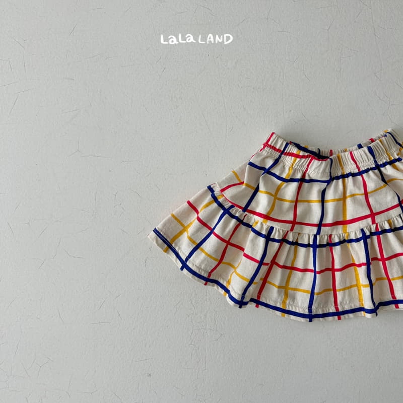 Lalaland - Korean Children Fashion - #kidzfashiontrend - Topic Check Skirt - 7