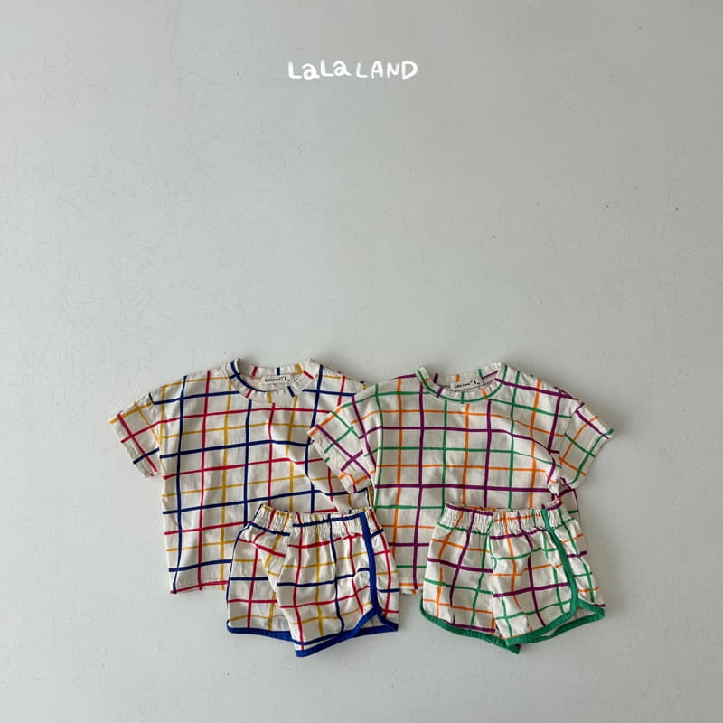 Lalaland - Korean Children Fashion - #littlefashionista - Topic Check Tee - 10