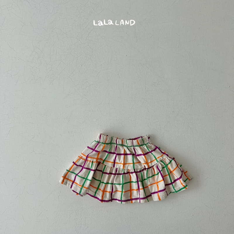 Lalaland - Korean Children Fashion - #littlefashionista - Topic Check Skirt - 9