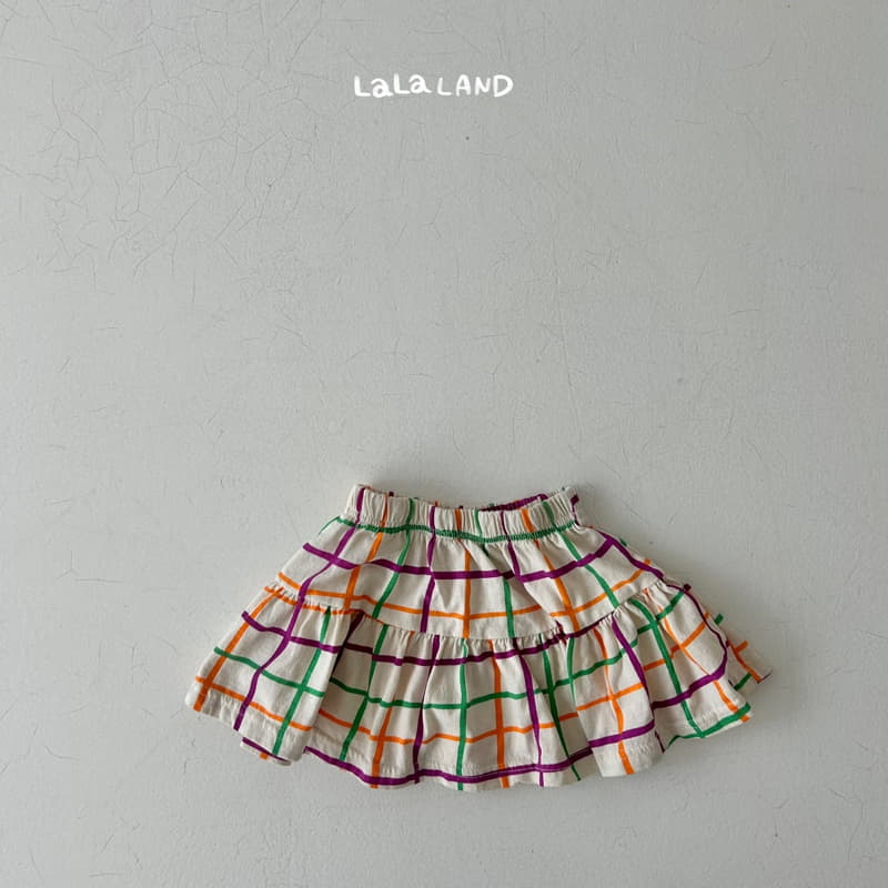 Lalaland - Korean Children Fashion - #magicofchildhood - Topic Check Skirt - 10