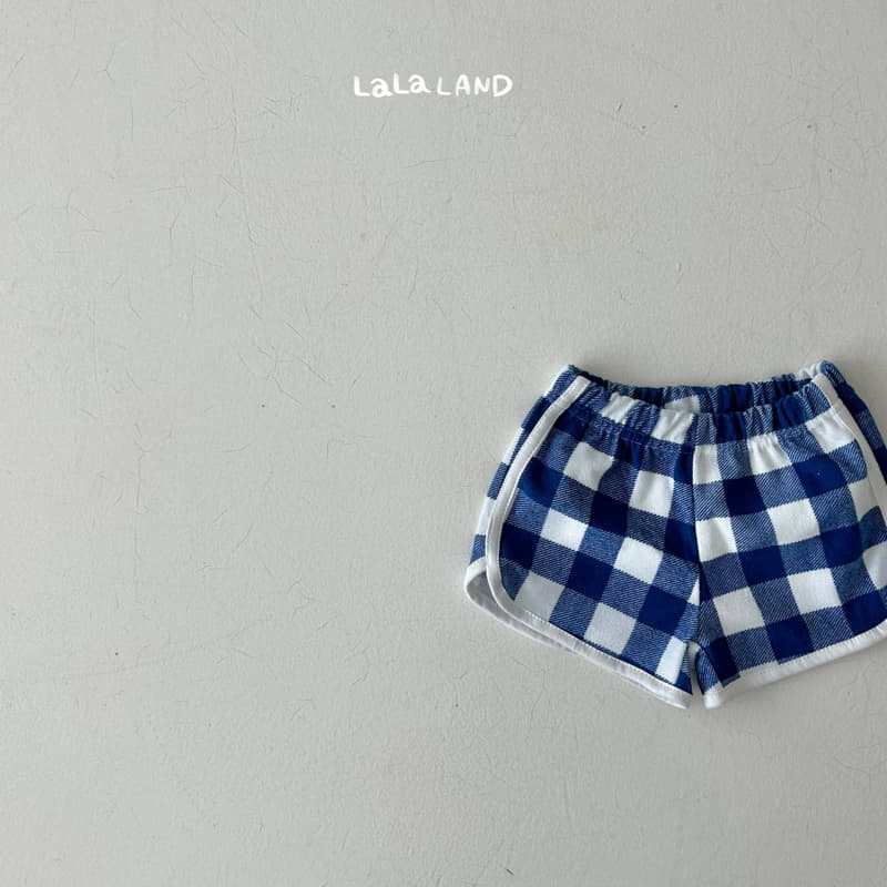 Lalaland - Korean Children Fashion - #magicofchildhood - Terry Check Pants - 6