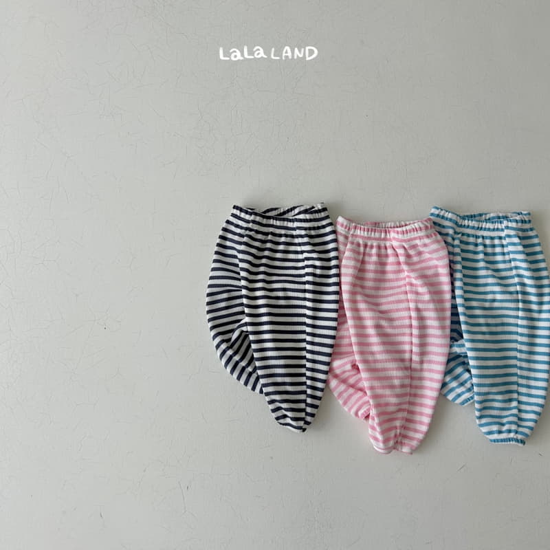 Lalaland - Korean Children Fashion - #magicofchildhood - Waffle Stripes Pants - 2