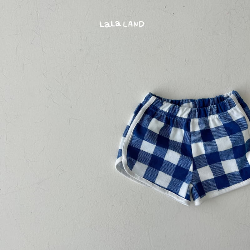 Lalaland - Korean Children Fashion - #minifashionista - Terry Check Pants - 7