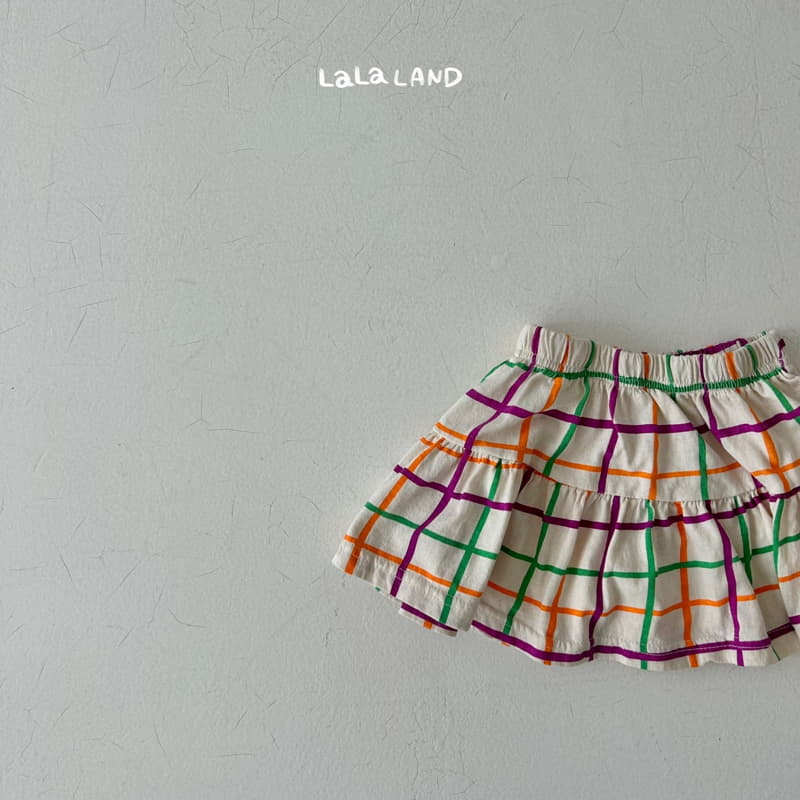 Lalaland - Korean Children Fashion - #prettylittlegirls - Topic Check Skirt - 12