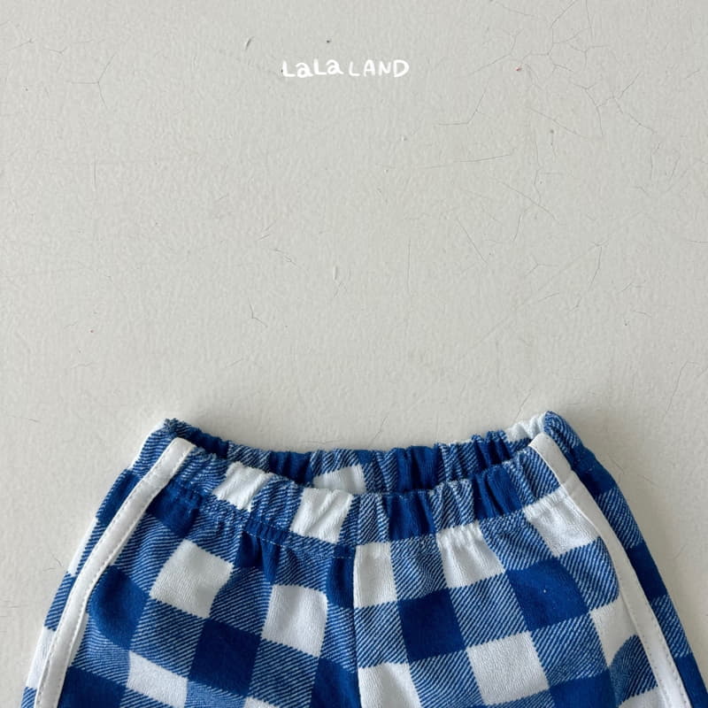 Lalaland - Korean Children Fashion - #prettylittlegirls - Terry Check Pants - 8