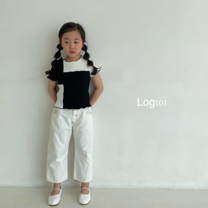 Log101 - Korean Children Fashion - #kidsshorts - Little Dear Square Slit Tee - 11