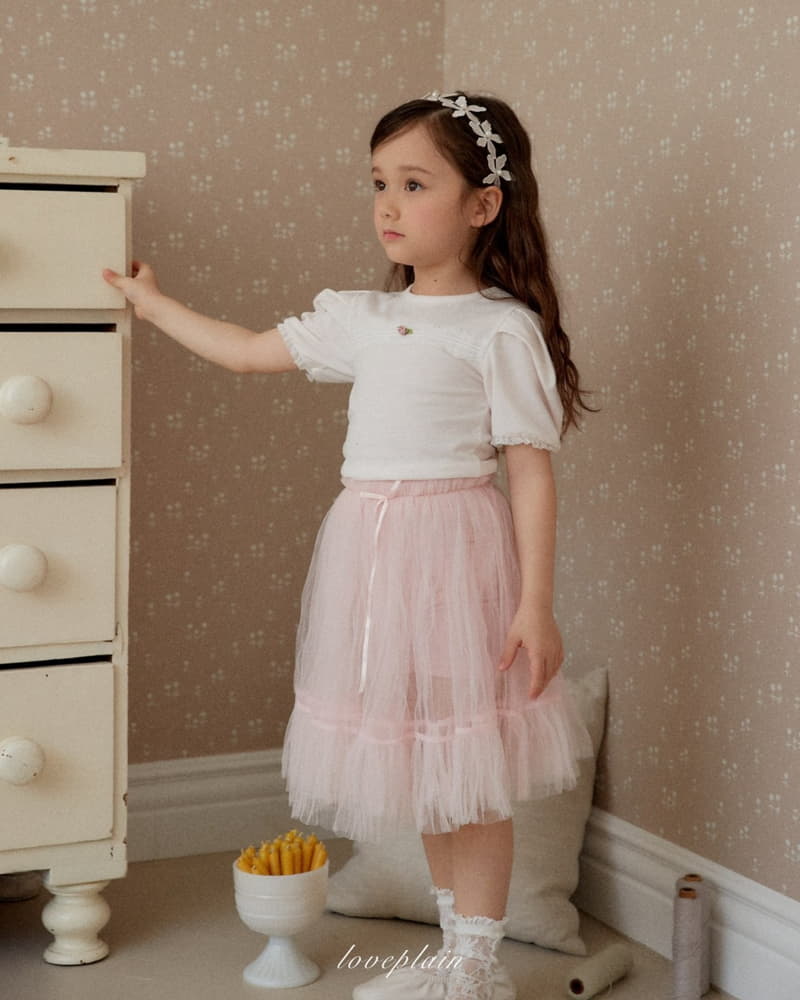 Loveplain - Korean Children Fashion - #kidsshorts - Rose Tee