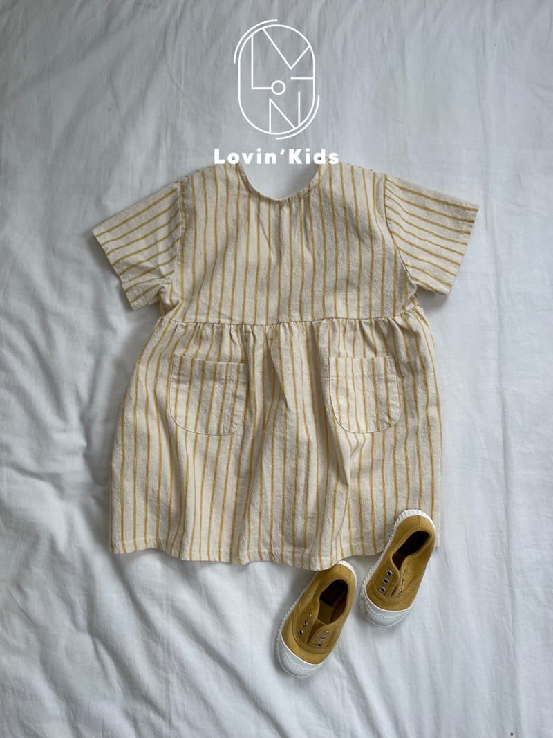 Lovin - Korean Children Fashion - #Kfashion4kids - Stripes Pocket One-piece - 12