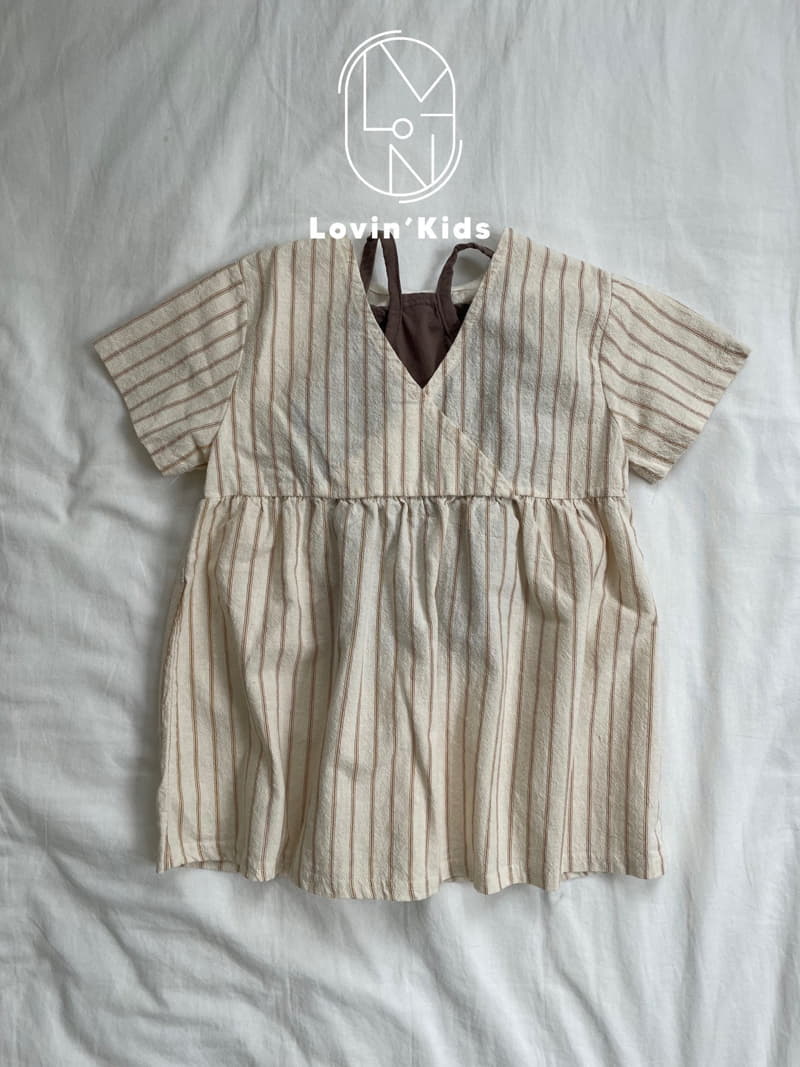 Lovin - Korean Children Fashion - #childofig - Stripes Pocket One-piece - 4