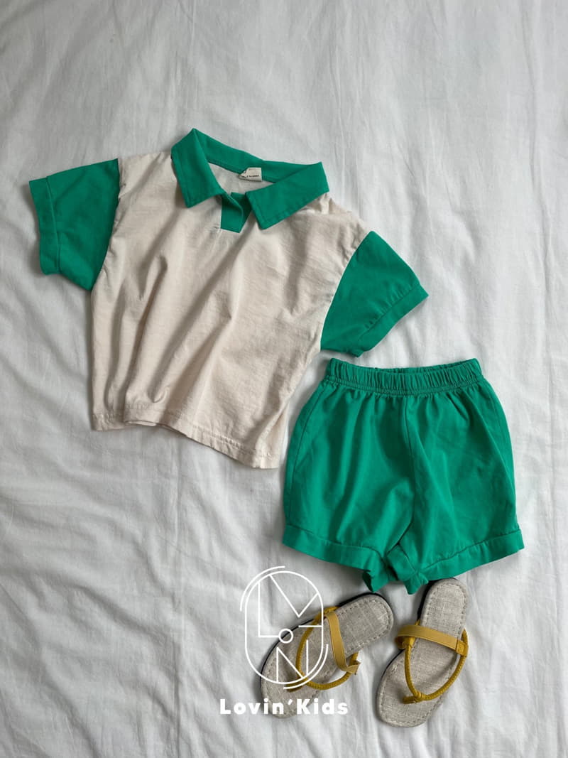 Lovin - Korean Children Fashion - #childrensboutique - Collar Top Bottom Set - 7