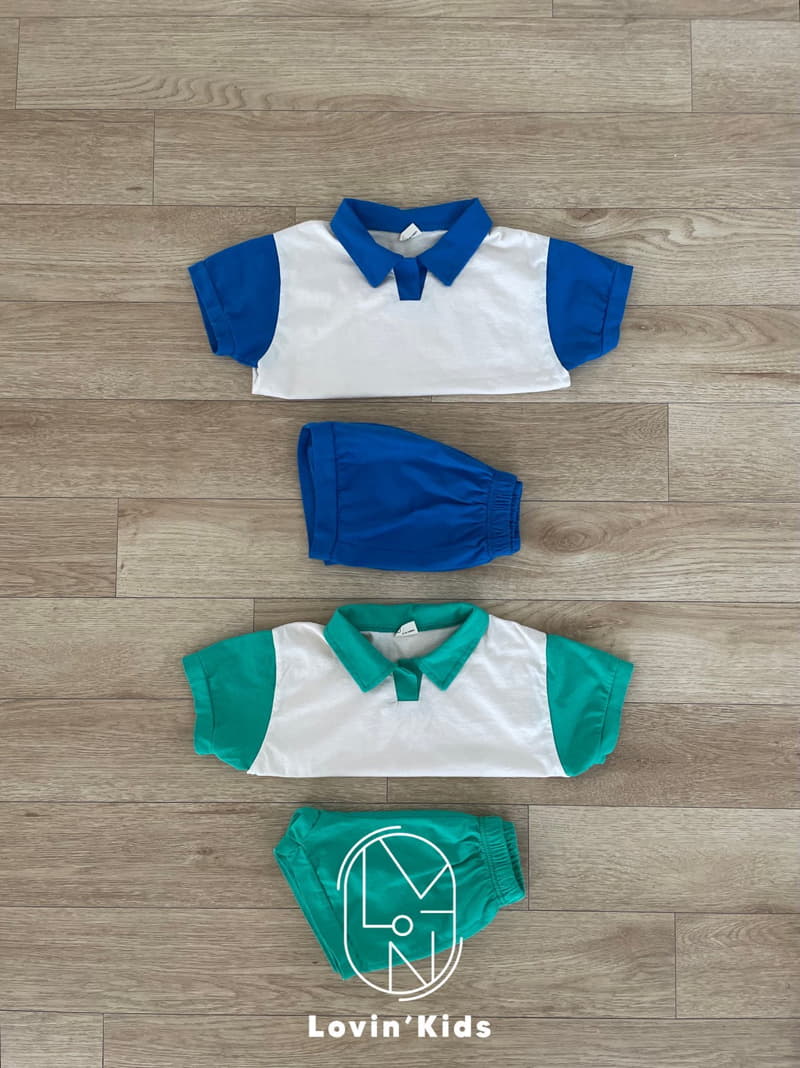 Lovin - Korean Children Fashion - #littlefashionista - Collar Top Bottom Set