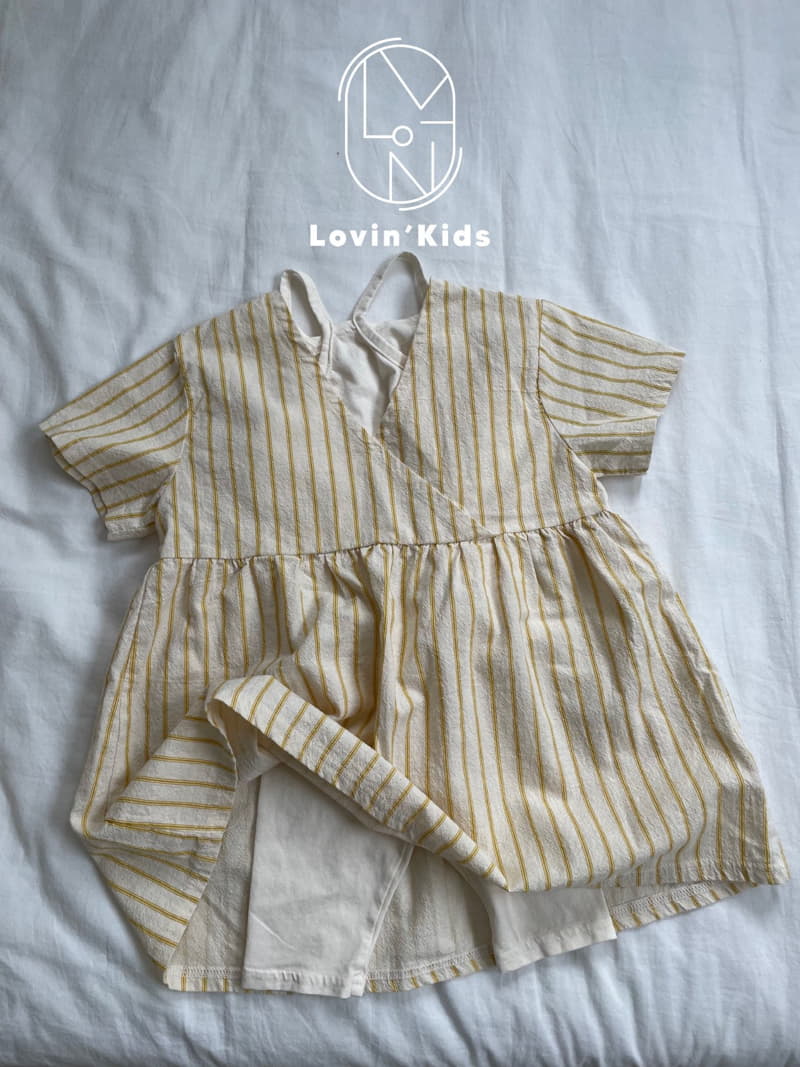 Lovin - Korean Children Fashion - #minifashionista - Stripes Pocket One-piece