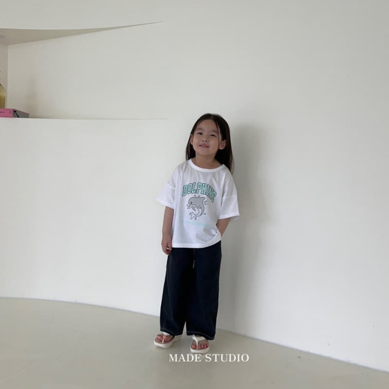 Made Studio - Korean Children Fashion - #kidsshorts - Dolphin Tee - 6