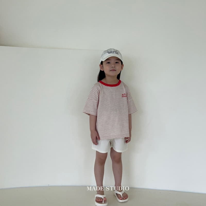 Made Studio - Korean Children Fashion - #littlefashionista - May Stripes Tee - 7