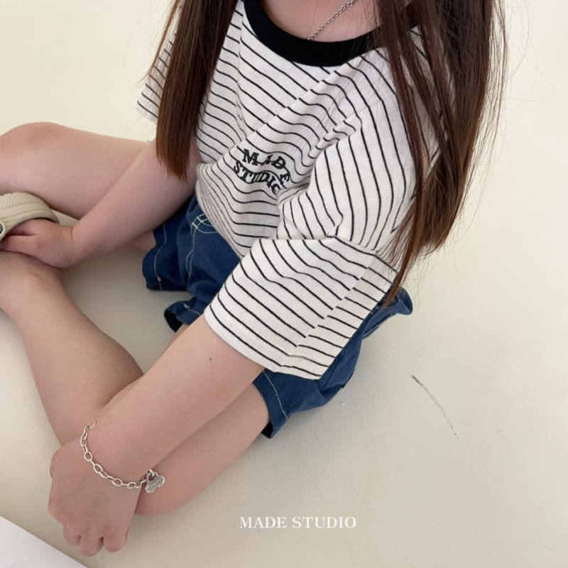 Made Studio - Korean Children Fashion - #prettylittlegirls - May Stripes Tee - 10