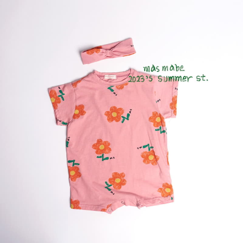 Masmabe - Korean Baby Fashion - #babyboutique - Red Flower Bodysuit 12m - 4