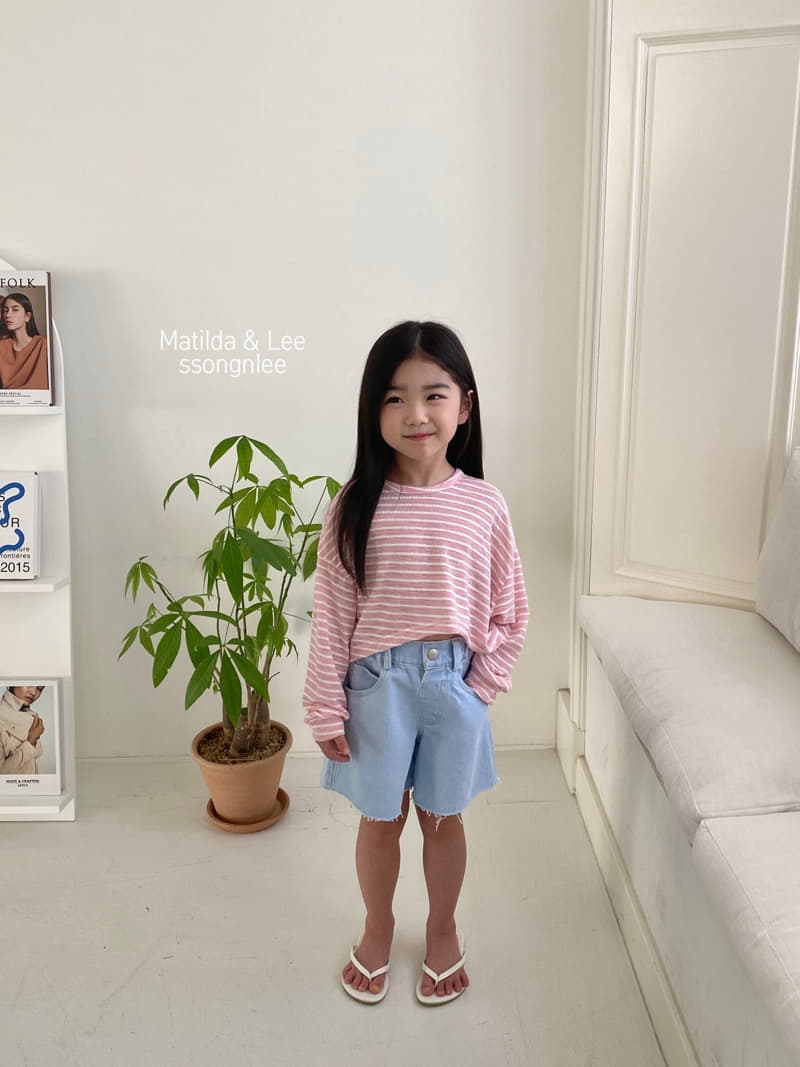 Matilda & Lee - Korean Children Fashion - #childofig - Wide Denim Shorts - 6