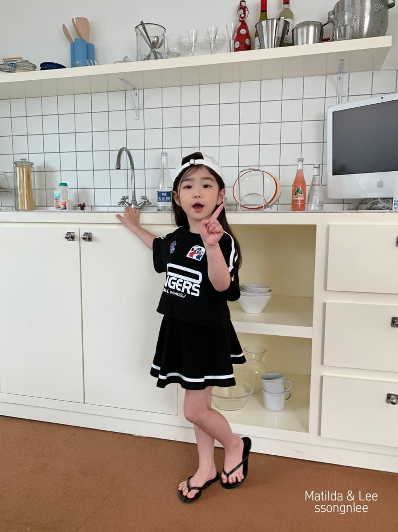 Matilda & Lee - Korean Children Fashion - #childrensboutique - Rugby Skirt Top Bottom Set - 7