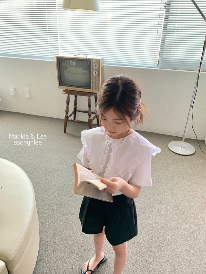 Matilda & Lee - Korean Children Fashion - #childrensboutique - Big Collar Ruffle Tee - 11