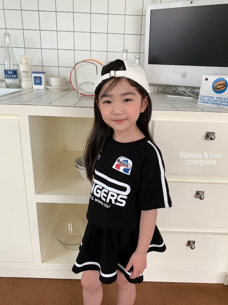 Matilda & Lee - Korean Children Fashion - #designkidswear - Rugby Skirt Top Bottom Set - 8