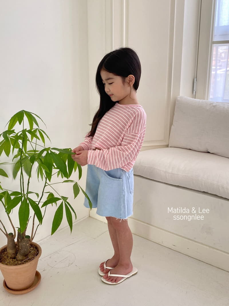 Matilda & Lee - Korean Children Fashion - #designkidswear - Wide Denim Shorts - 9