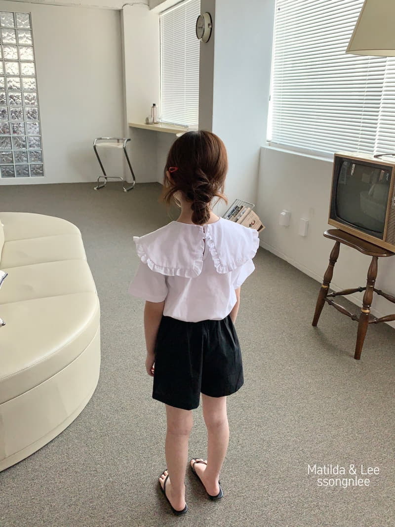 Matilda & Lee - Korean Children Fashion - #designkidswear - Big Collar Ruffle Tee - 12