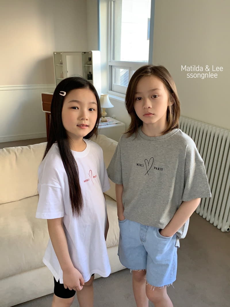 Matilda & Lee - Korean Children Fashion - #kidsshorts - Merci Heart Tee - 10