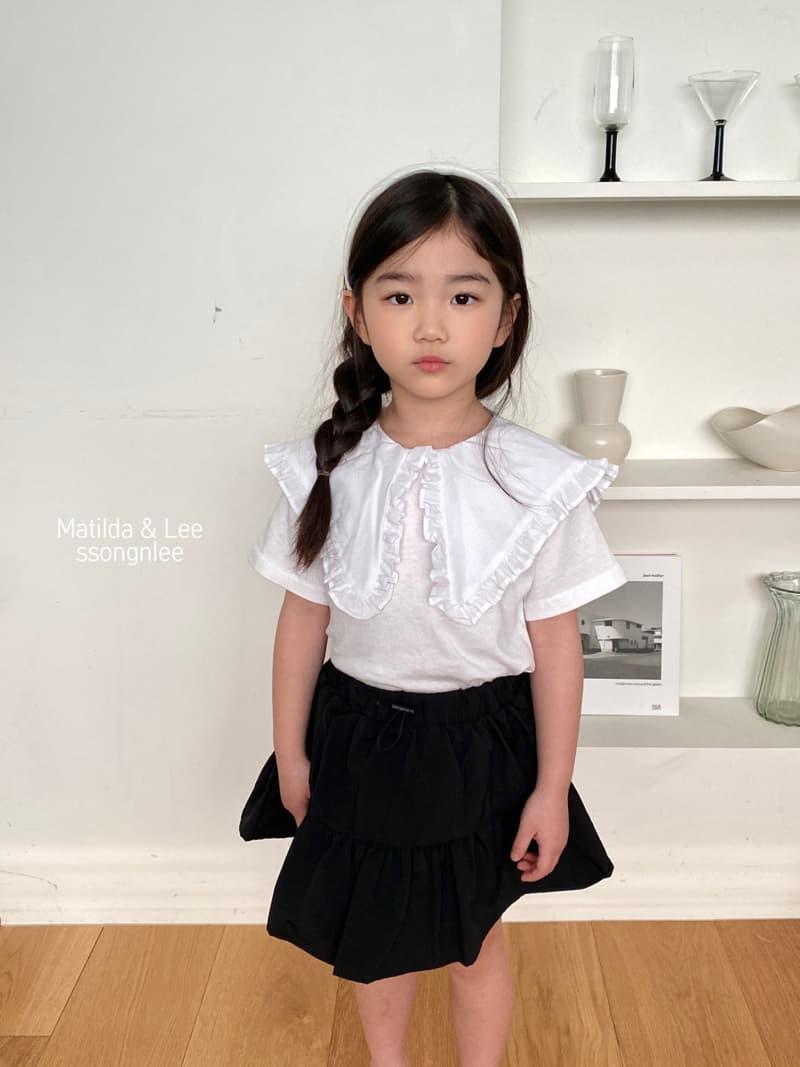 Matilda & Lee - Korean Children Fashion - #kidzfashiontrend - Big Collar Ruffle Tee