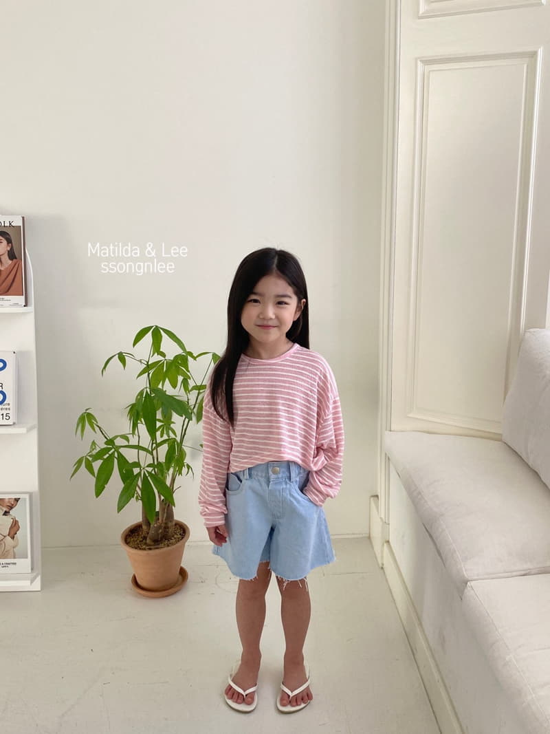 Matilda & Lee - Korean Children Fashion - #littlefashionista - Wide Denim Shorts - 2