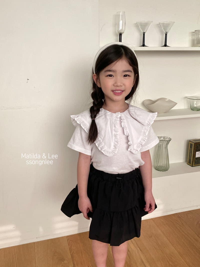 Matilda & Lee - Korean Children Fashion - #littlefashionista - Big Collar Ruffle Tee - 3