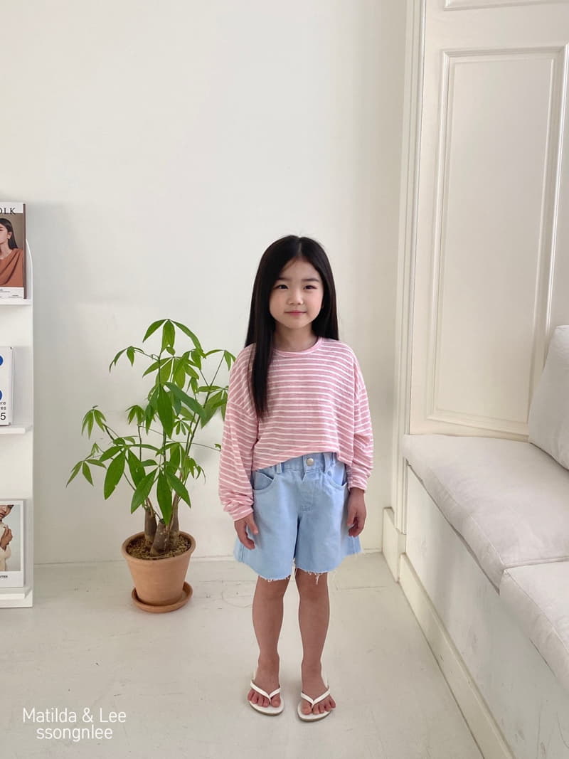 Matilda & Lee - Korean Children Fashion - #magicofchildhood - Wide Denim Shorts - 4