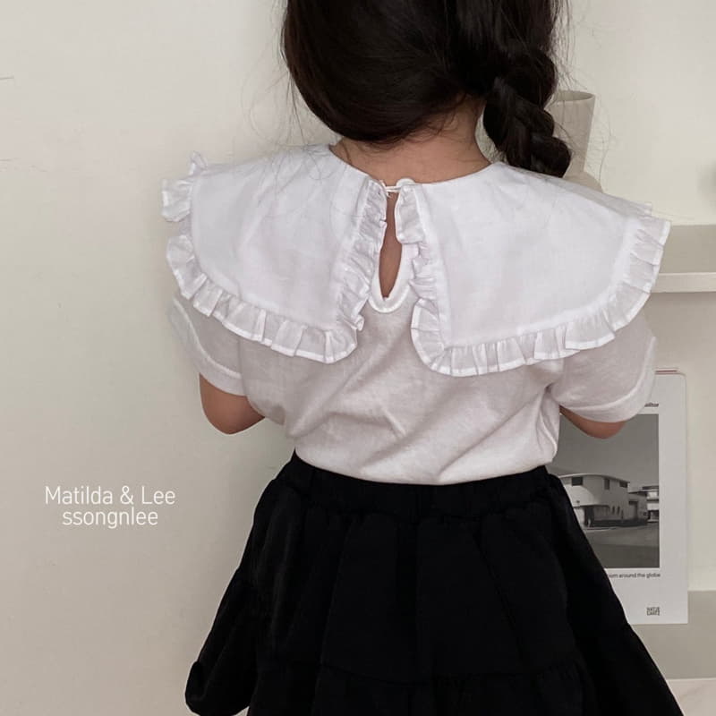 Matilda & Lee - Korean Children Fashion - #minifashionista - Big Collar Ruffle Tee - 5